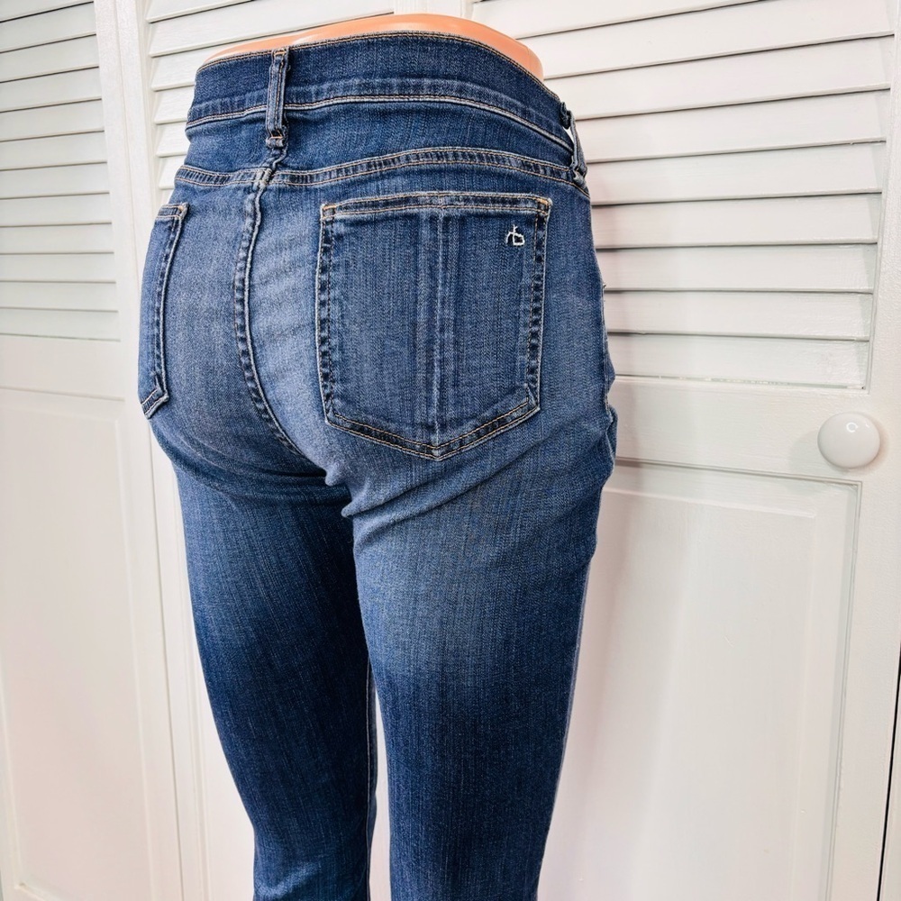RAG & BONE Blue Capris Raw Hem Jeans Size 29 - Picture 3 of 9